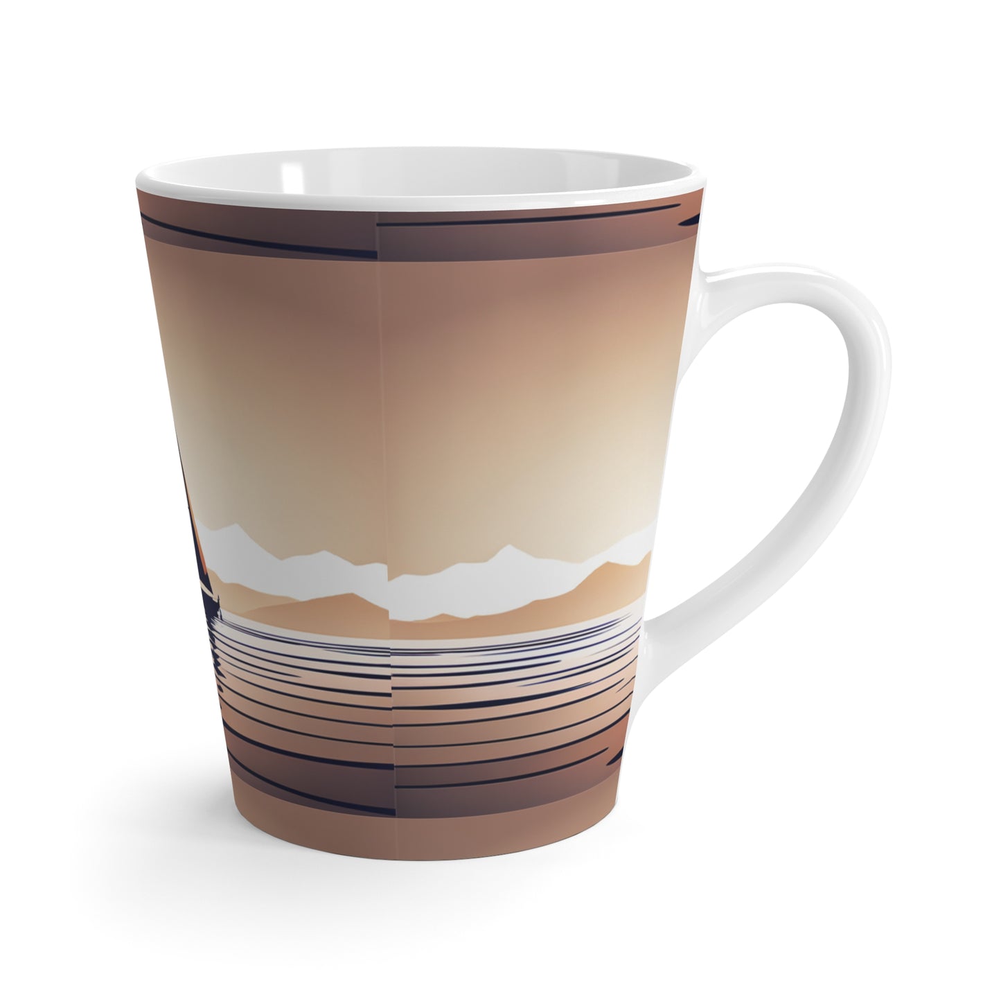 Sail Boat Sunset Latte Mug