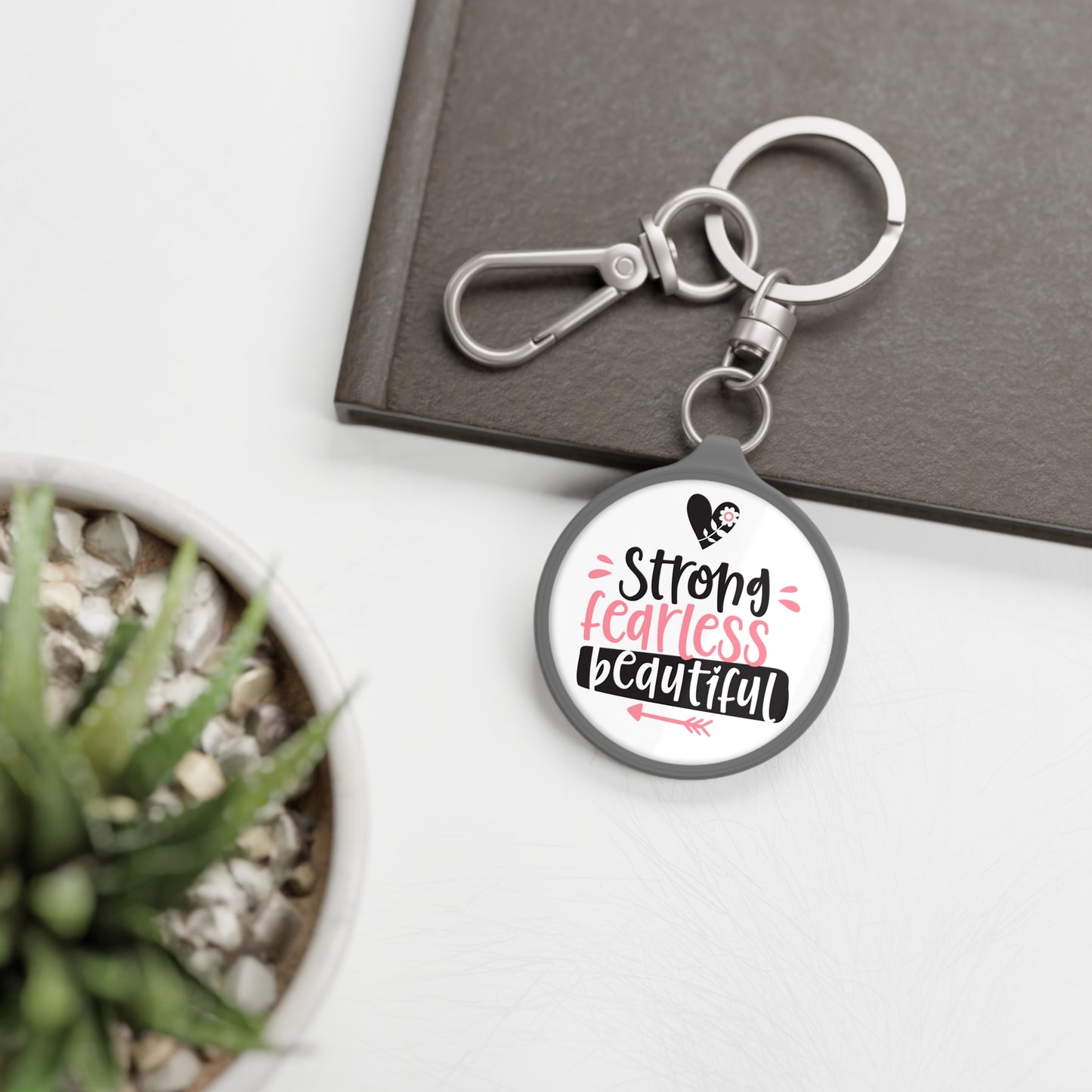 Strong - Fearless - Beautiful Keyring Tag