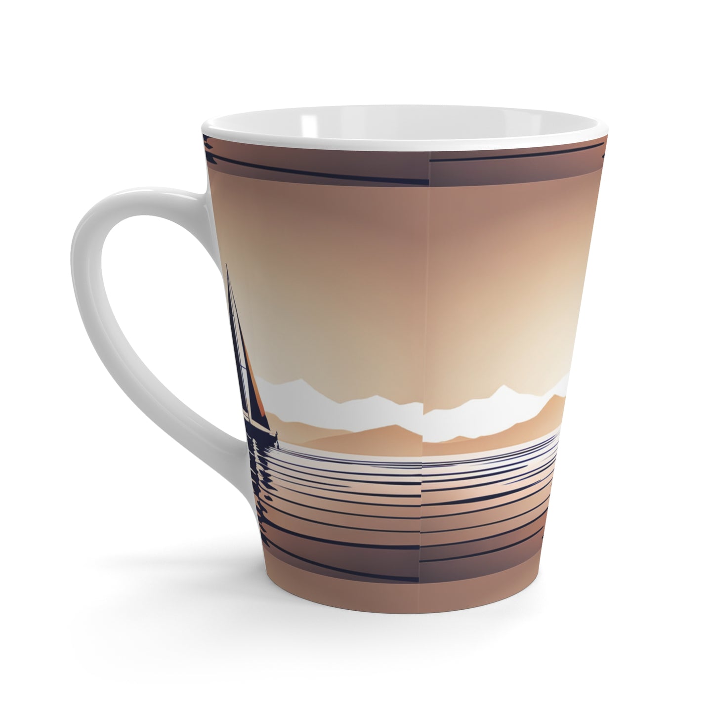 Sail Boat Sunset Latte Mug