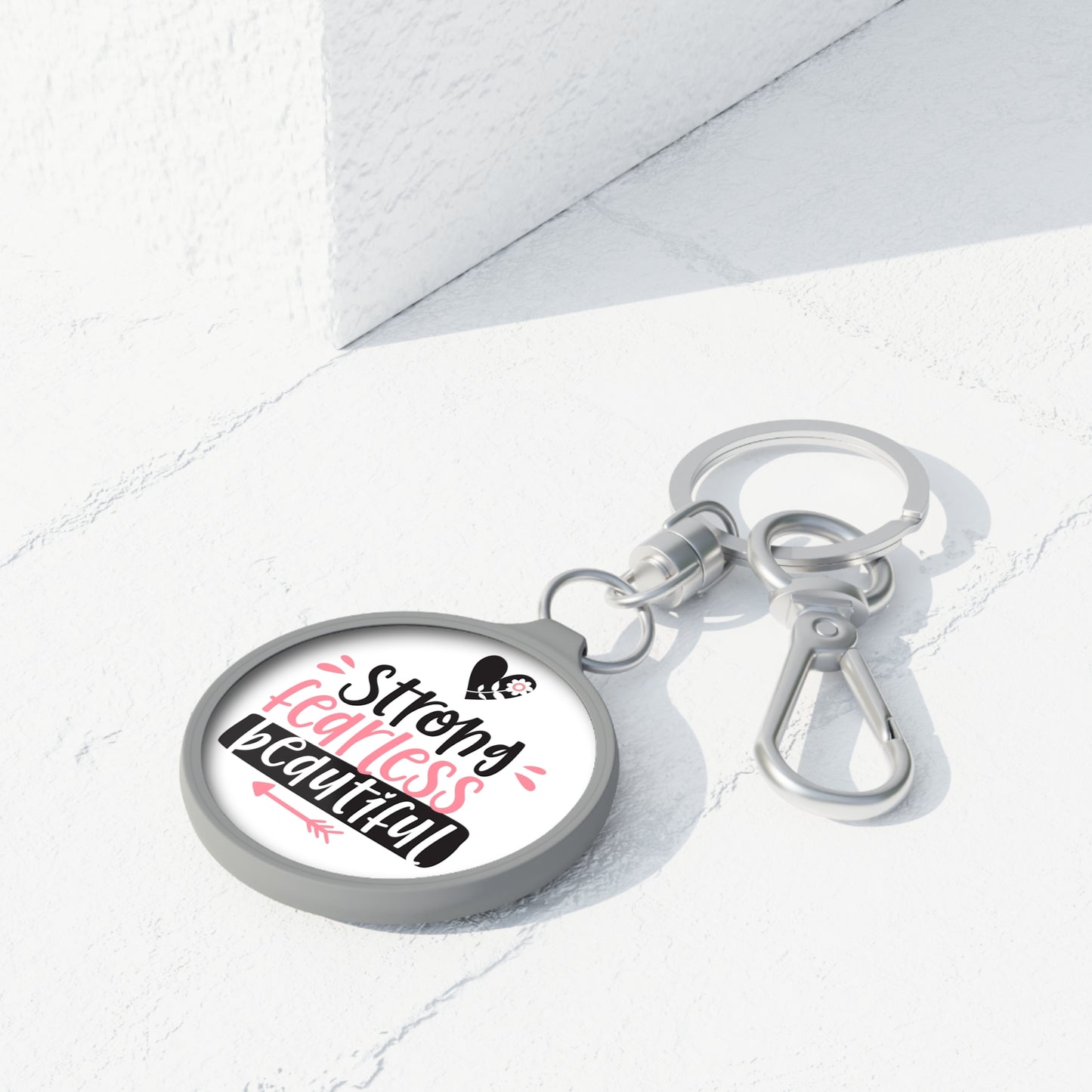 Strong - Fearless - Beautiful Keyring Tag