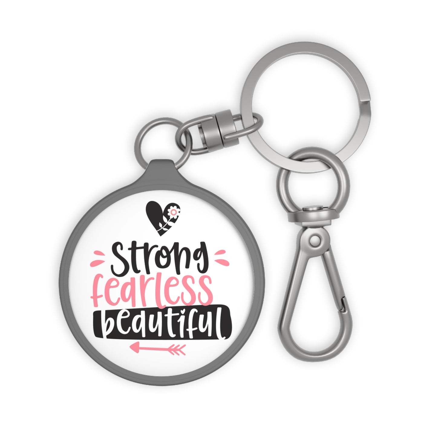 Strong - Fearless - Beautiful Keyring Tag