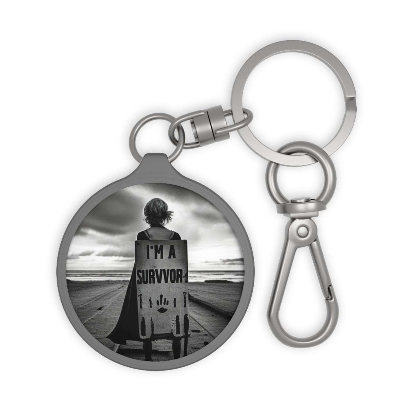 I'm a Survivor Keyring Tag